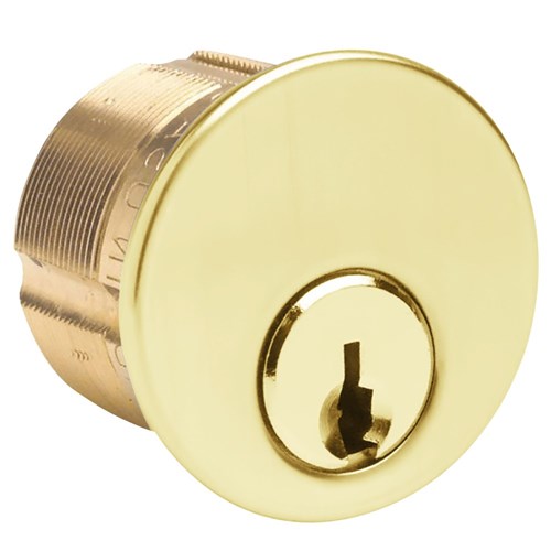 Ilco 7165SC2-03-KA2 Mortise Cylinder, Polished Brass