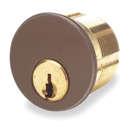 Ilco 7165SC2-46-KA2 1" Mortise Cylinder, Schlage C Keyway, 5-pin, Adams Rite Cam, Duracolor