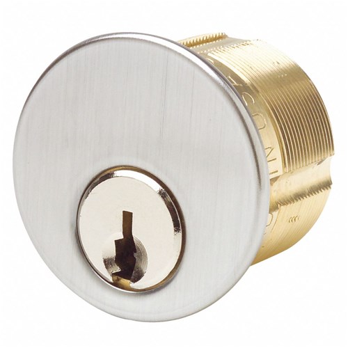 Ilco 7246-SC1-26D- KA2 1-1/2" Mortise Cylinder for Schlage C Keyway, Satin Chrome