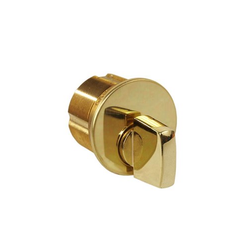 Ilco 7161TK2-03 Standard 1" Turn Knob Mortise Cylinder, Adams Rite Cam, Bright Brass