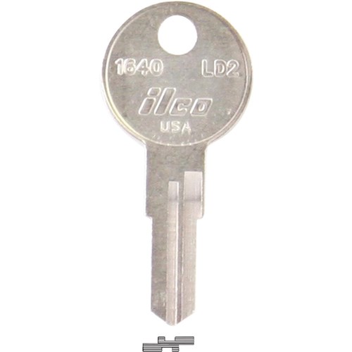 Ilco 1640/LD2 Larson Door Key Blank