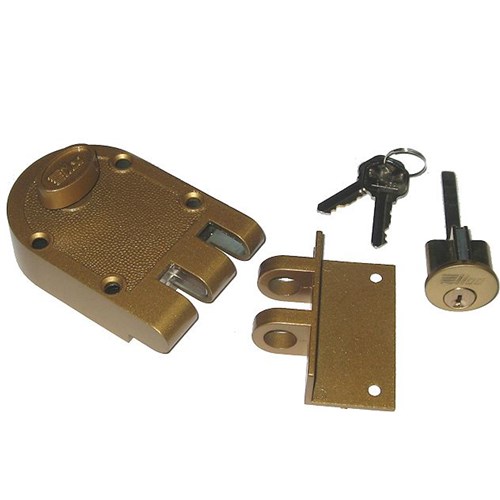 Ilco 530-53-41 Jimmy-Proof Deadbolt, Single Cylinder, Bronze