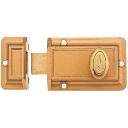 Ilco 545-53-41 Rim Deadlock Latch, Bronze Lacquer