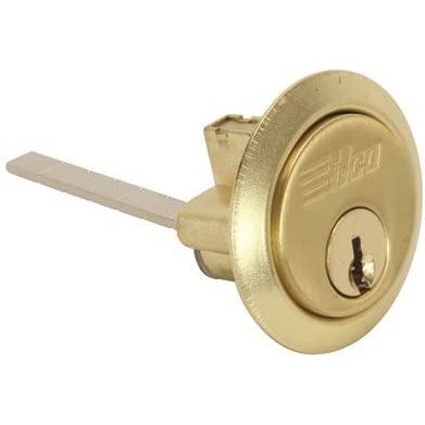 Ilco 605KW-04-41 Rim Cylinder, Kwikset Keyway, Satin Brass