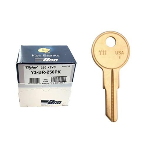 Ilco Y11-BR-250PK Yale Key Blanks, Brass (pack/250)