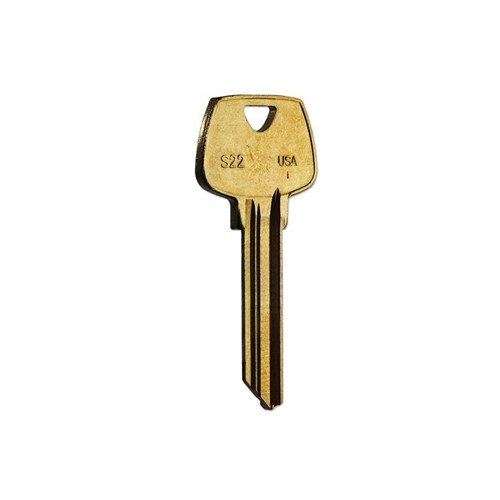 Ilco S22-BR Sargent Key Blank, Brass