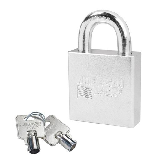 American Lock A7300 KA T202 Solid Steel Rekeyable Tubular Cylinder 2-1/4" Padlock, 1-1/8" Shackle, Keyed Alike