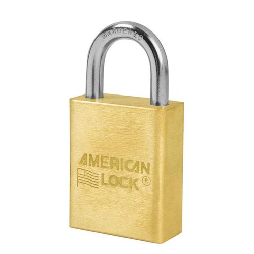 American Lock A5530 KD Solid Brass Pin Tumbler 1-1/2" Padlock, 1" Shackle, Keyed Different