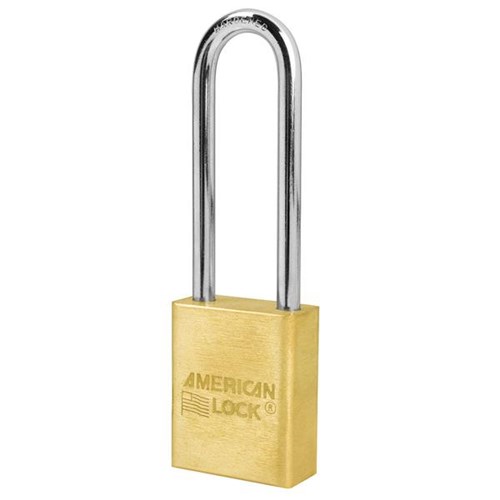 American Lock A5532 KA P501 Solid Brass Pin Tumbler 1-1/2" Padlock, 3" Shackle, Keyed Alike