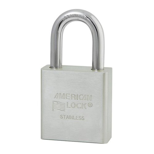 American Lock A5400 KA Solid Stainless Steel Rekeyable Pin Tumbler 1-3/4" Padlock, Keyed Alike