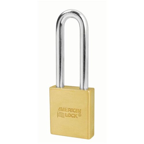 American Lock A3702WO Solid Brass Door Key Compatible 2" Multi-Cylinder Padlock, 3" Shackle, Less Cylinder