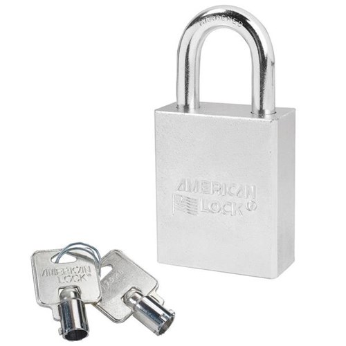 American Lock A7200 KA T201 Solid Steel Rekeyable Tubular Cylinder 1-3/4" Padlock, 1-1/8" Shackle, Keyed Alike