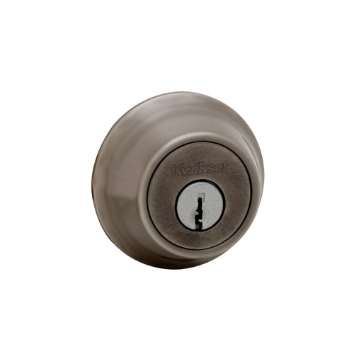 Kwikset 665 RCALxRCS 15A Double Cylinder Deadbolt, KA3, Adjustable Backset, Antique Nickel