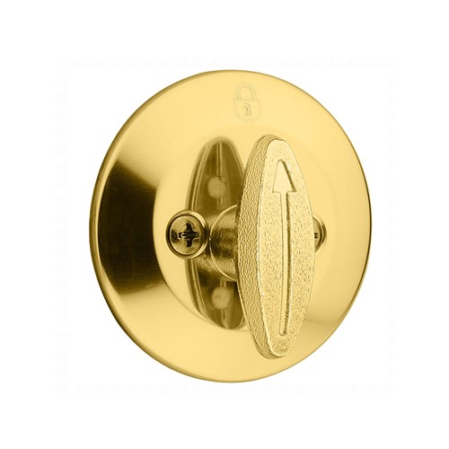 Kwikset 663 US3 Single Sided Deadbolt, 2-3/8" Backset, Bright Brass