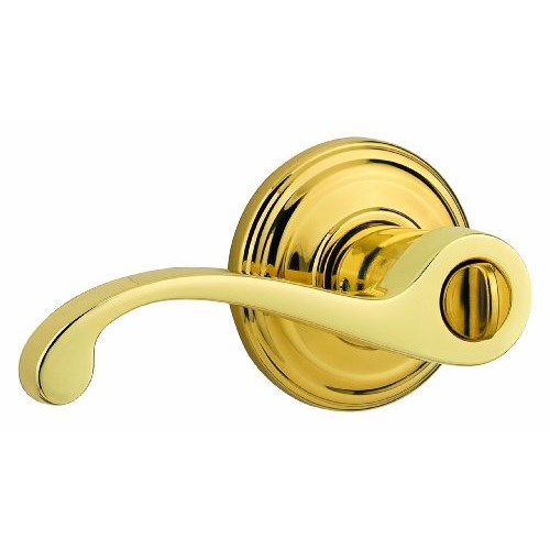 Kwikset 730CHL US3 RCALxRCS Commonwealth Privacy Lever, Bright Brass