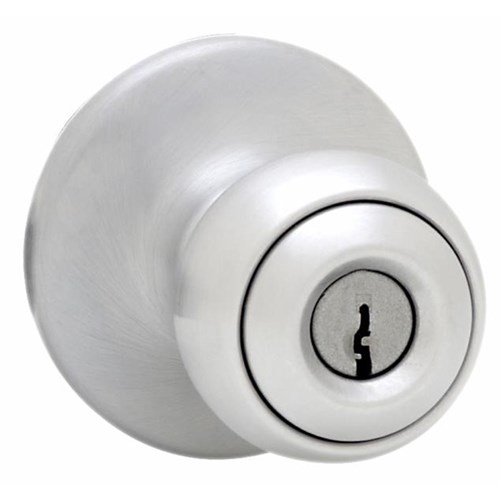 Kwikset 400P 26D RCAL X RCS Polo Knob, Entry, KA3, Satin Chrome