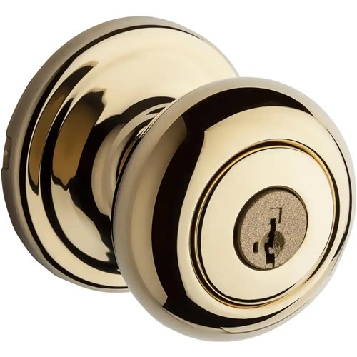 Kwikset 740H US3 RCAL X RCS Hancock Knob, Entry, KW1, Bright Brass