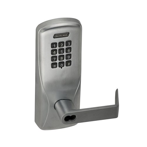 Schlage CO-100-MS-70-KP-RHO-626-BD-RH Mortise SFIC Standalone Keypad Programmable Lock, Classroom/Storeroom, Satin C