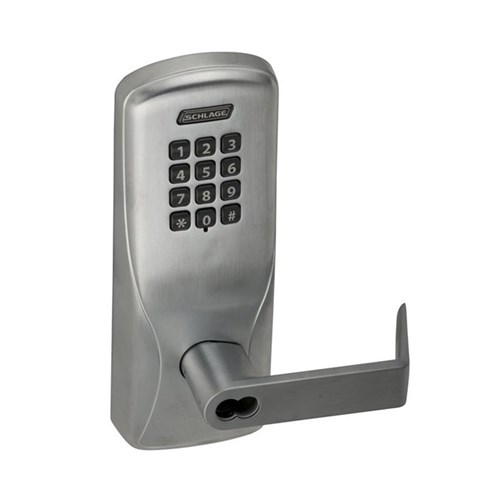 Schlage CO-100-MS-70-KP-RHO-626-JD-RH Mortise LFIC Standalone Keypad Programmable Lock, Classroom/Storeroom, Satin C