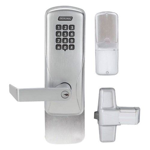 Schlage CO-100-993R-70-KP-RHO-643E-PO-RH Exit Trim with Keypad, Classroom/Storeroom, Schlage C, Aged Bronze