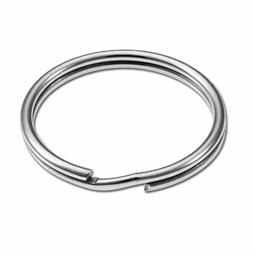 Lucky Line 76000 Nickel-Plated Tempered Steel Split Rings, 1/2" Diameter (100/box)