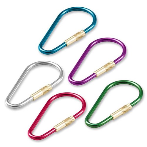 Lucky Line 73725 Anodized Oval Key Ring, Assorted Colors (100/jar)