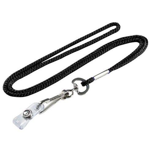 Lucky Line 42420 22-1/2" Black Lanyard with Badge Holder (10/pack)