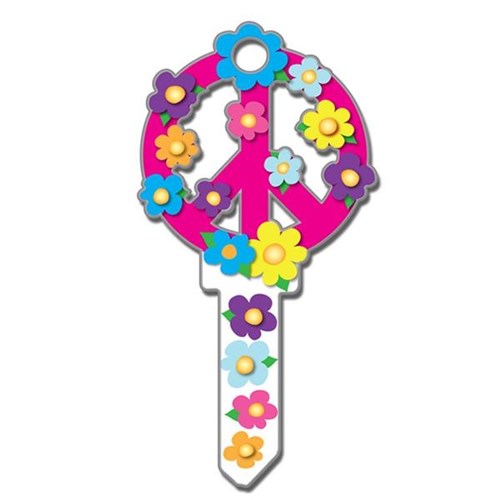 Lucky Line B104K Peace Sign Key Blank, Kwikset