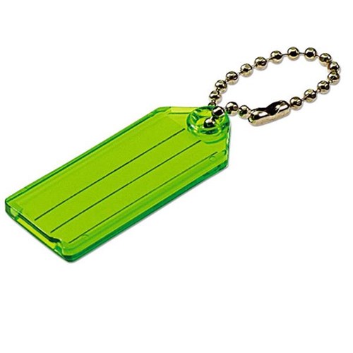 Lucky Line 10102 Key Tag with Ball Chain, Assorted Colors, 2/card (pack of 5)