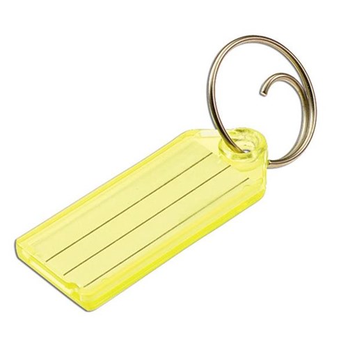 Lucky Line 12302 Key Tag with Tang Ring, Assorted Colors, 2/card (pack of 5)