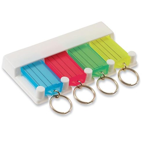 Lucky Line 60540 4-Key Tag Rack, 1/Blister Card (pack of 5)