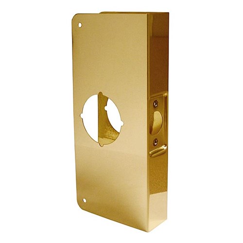 Don-Jo 4-PB-CW Deadbolt/KIK Door Reinforcer, Polished Brass