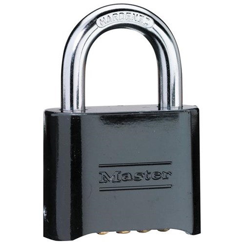 Master Lock 178BLK Resettable Combination Zinc Die-Cast Padlock