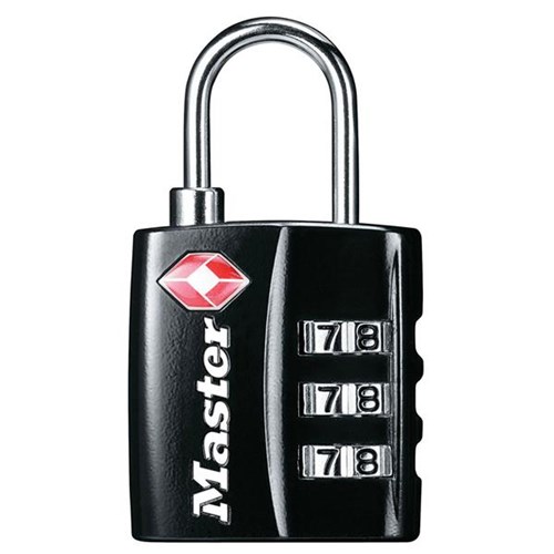 Master Lock 4680DBLK Set-Your-own Combination TSA-Accepted Luggage Lock, Black