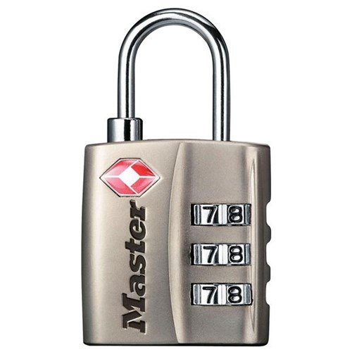 Master Lock 4680DNKL Set-Your-own Combination TSA-Accepted Luggage Lock, Nickel