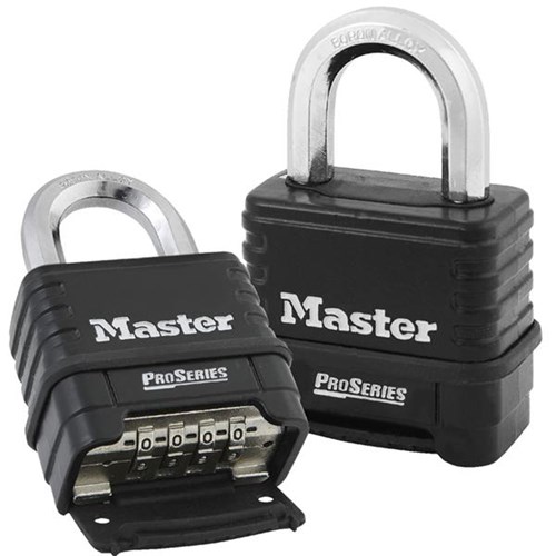 Master Lock 1178 ProSeries Die-Cast Zinc Resettable 2-1/4" Combination Padlock, 1-1/16" octagonal Shackle