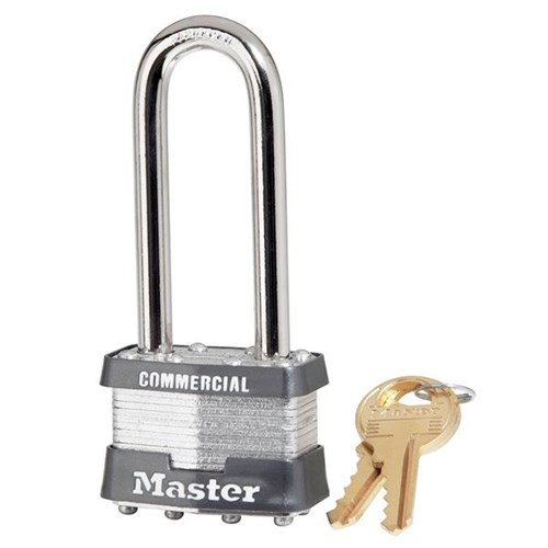 Master Lock 1LJ KD Laminated Steel Pin Tumbler 1-3/4" Padlock, 2-1/2" Shackle, Keyed Different