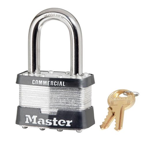 Master Lock 5LJ KA #A112 Laminated Steel Pin Tumbler 2" Padlock, 2-1/2"Shackle, Keyed Alike