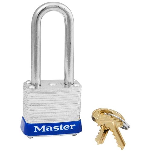 Master Lock 7LF KD Laminated Steel Pin Tumbler 1-1/8" Padlock , 1-1/2" Shackle, Keyed Different