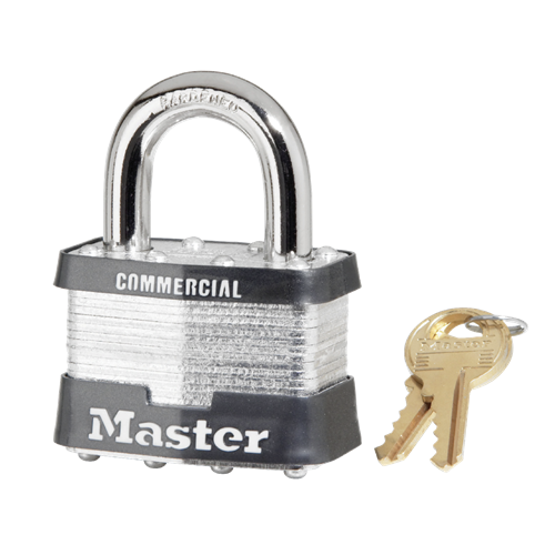 Master Lock 5KA #A850 Laminated Steel Pin Tumbler 2" Padlock, 1" Shackle, Keyed Alike