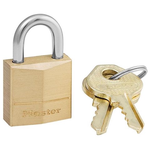 Master Lock 120D KD Solid Brass 3/4" Padlock, 7/16" Steel Shackle