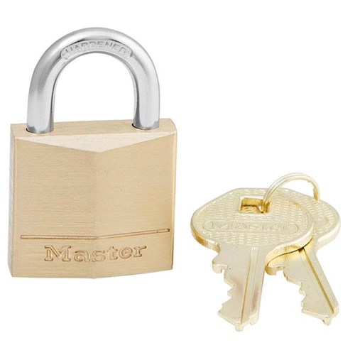 Master Lock 130D KD Solid Brass 1-3/16" Padlock, 5/8" Steel Shackle