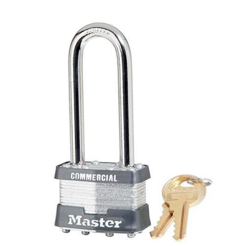 Master Lock 21LJ KD Laminated Steel Rekeyable Pin Tumbler 1-3/4" Padlock, 2-1/2" Shackle, Keyed Different