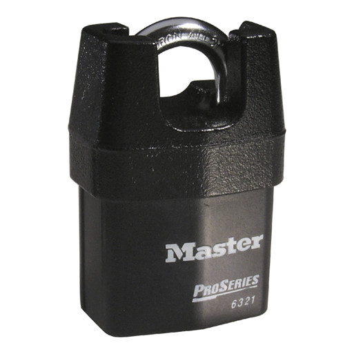 Master Lock 6321KD ProSeries Shrouded Laminated Steel Rekeyable Pin Tumbler 2-1/8" Padlock with Bump Stop, 3/4" Shackle