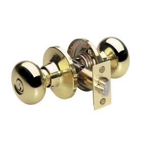 Master Lock BC0103KA4S US3 Grade 3 Entry Biscuit Knob Lock, SC1 Keyway, Bright Brass