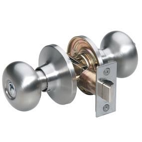 Master Lock BC0315 US15 Grade 3 Entry Biscuit Privacy Knob, Satin Nickel