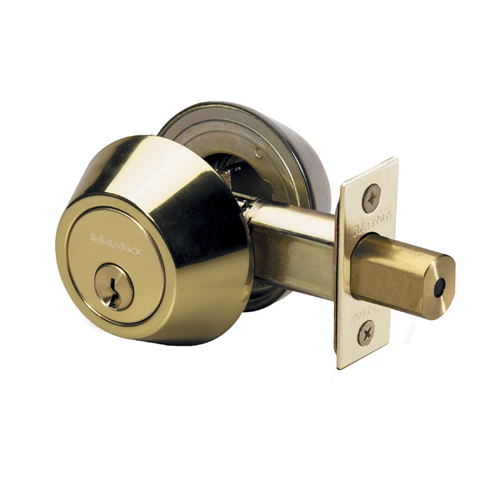 Master Lock DS0703KA4W Double Cylinder Deadbolt, WR5 Keyway, Bright Brass