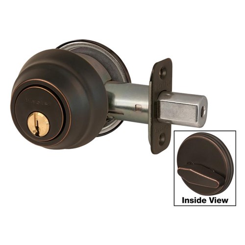 Master Lock DSH0612PKA4S Grade 1 Single Cylinder Deadbolt, SC1 Keyway, Aged Bronze