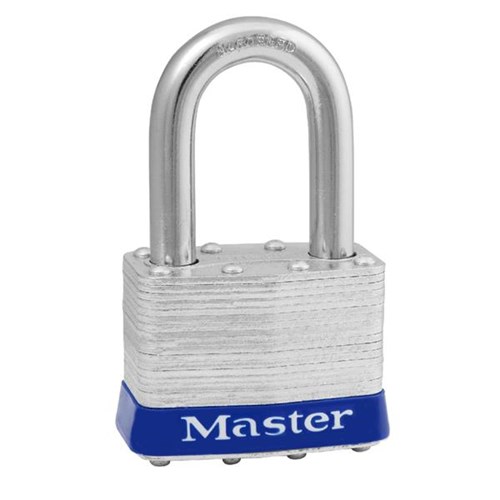 Master Lock 5UPLF Laminated Steel 2" Pin Tumbler Padlock with 2-1/2" Shackle, Universal Pin