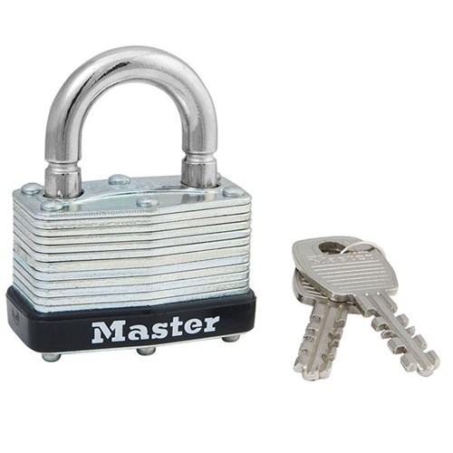 Master Lock 500BRK KA #197 Laminated Steel 1-3/4" Warded Padlock, Breakaway 13/16" Shackle